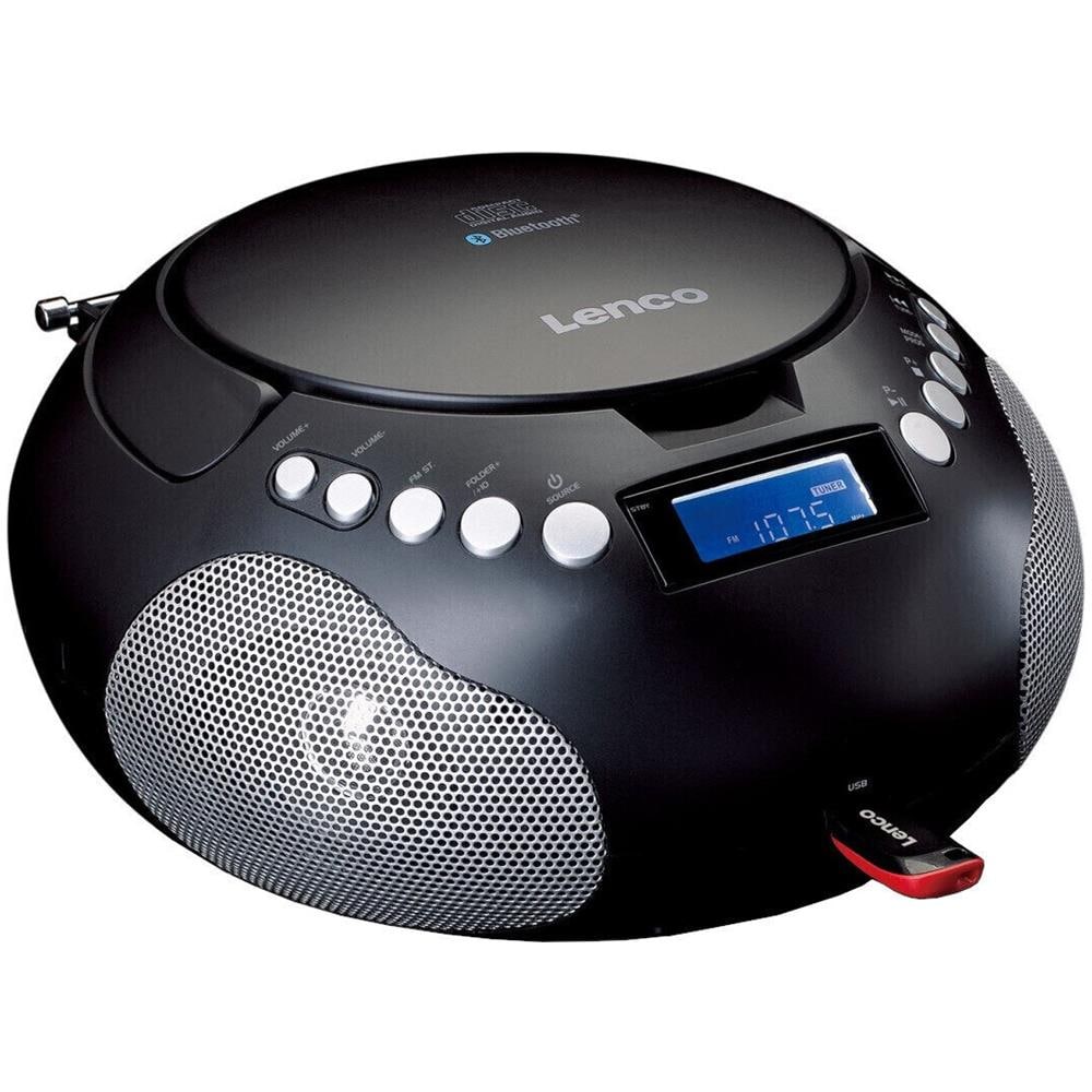 SCD-331 Radio Portatile FM Lettore CD / MP3 con Bluetooth USB / AUX - Nero / Argento - Foto 2