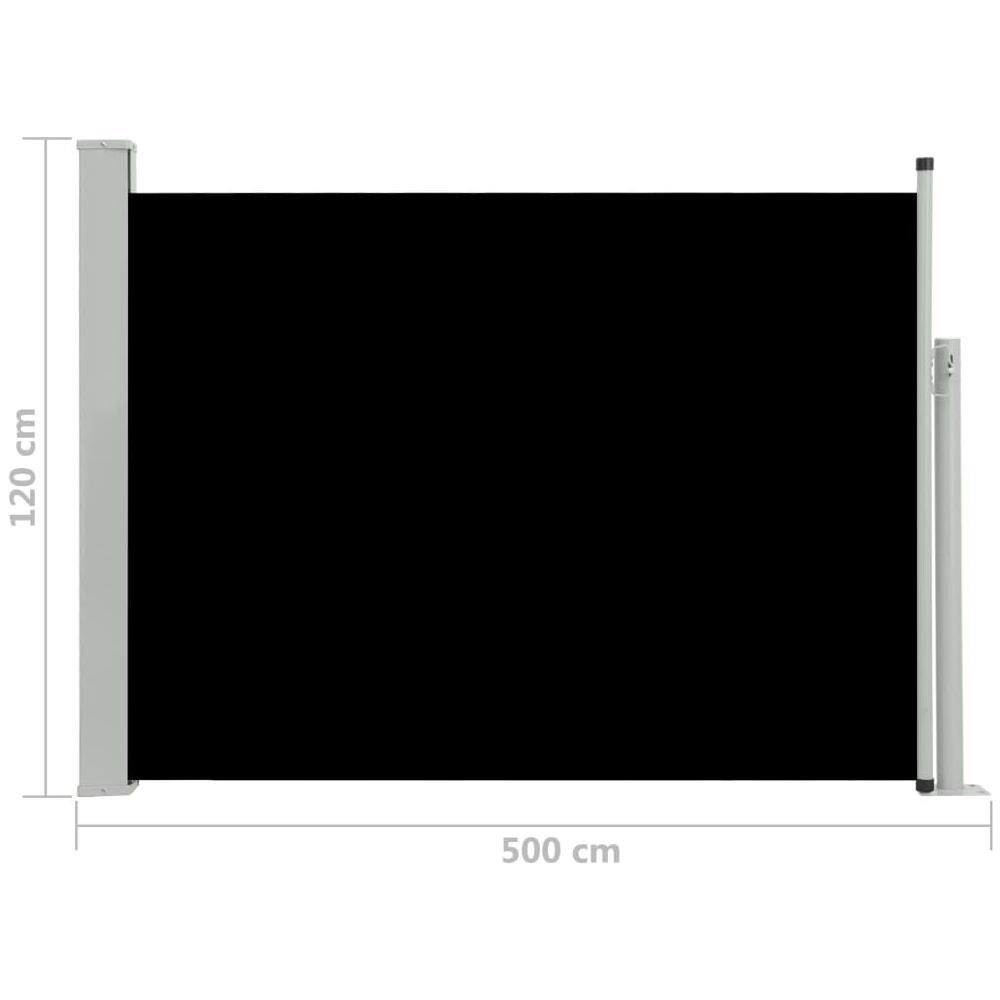 Tenda Laterale Retrattile Per Patio 120x500 Cm Nero - Foto 14