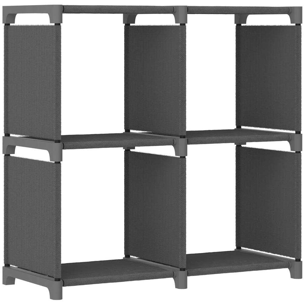 Mobile per 4 Scatole a Cubo Grigio 69x30x72,5 cm in Tessuto - Foto 1