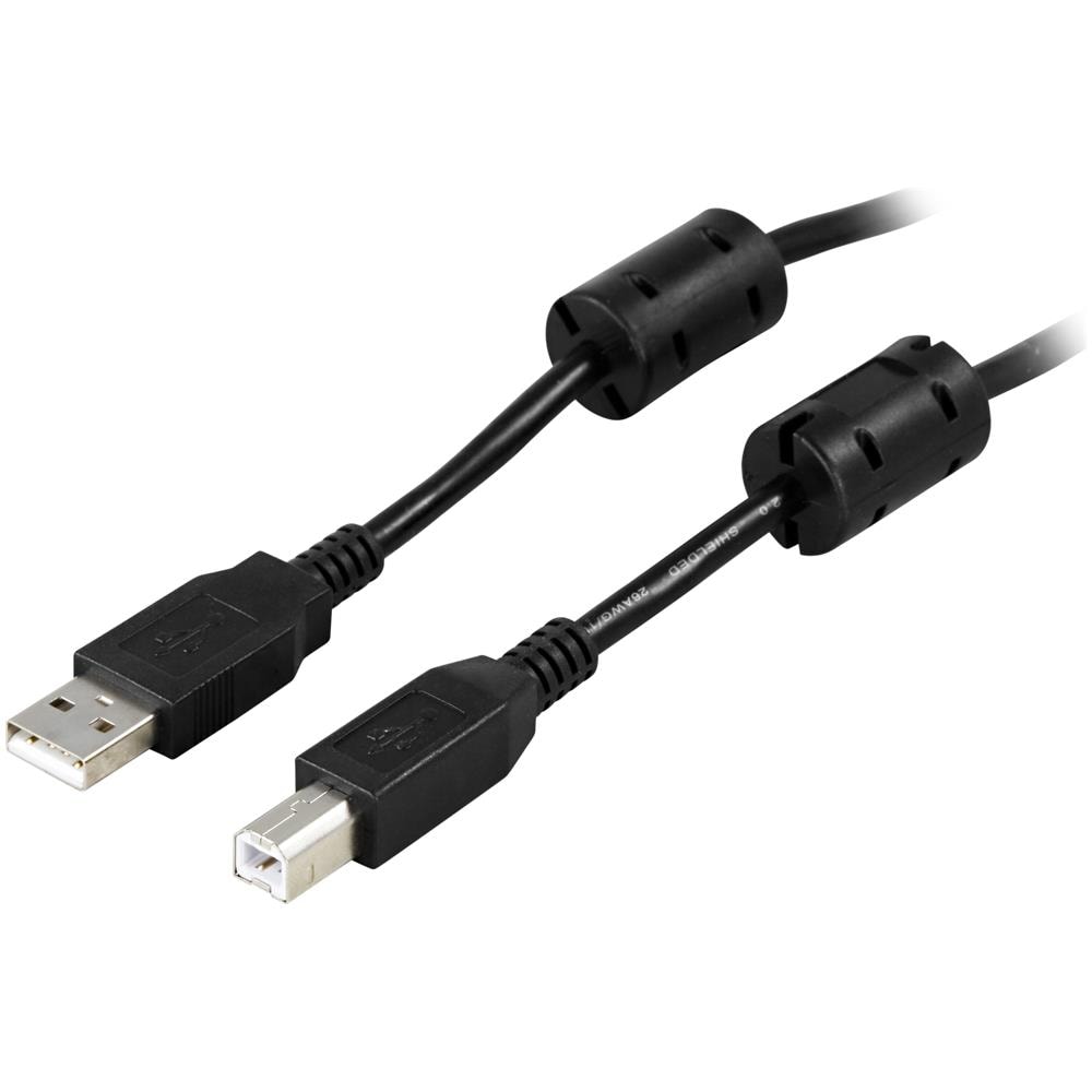 Cavo Usb 2.0 Tipo A Maschio - Tipo B Maschio 5 M, Nuclei In Ferrite, Nero - Foto 1