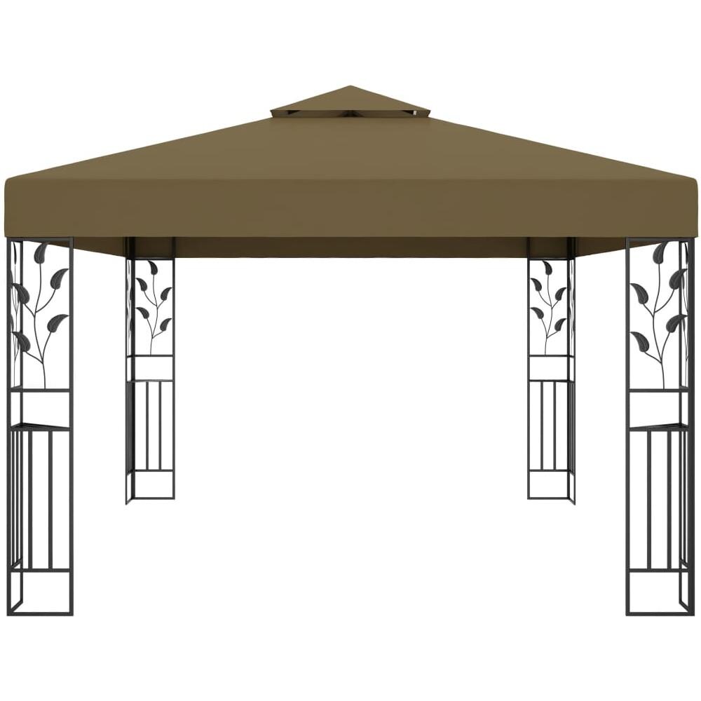 Gazebo con Tetto Doppio 3x4 m Grigio Talpa 180 g / m² - Foto 2