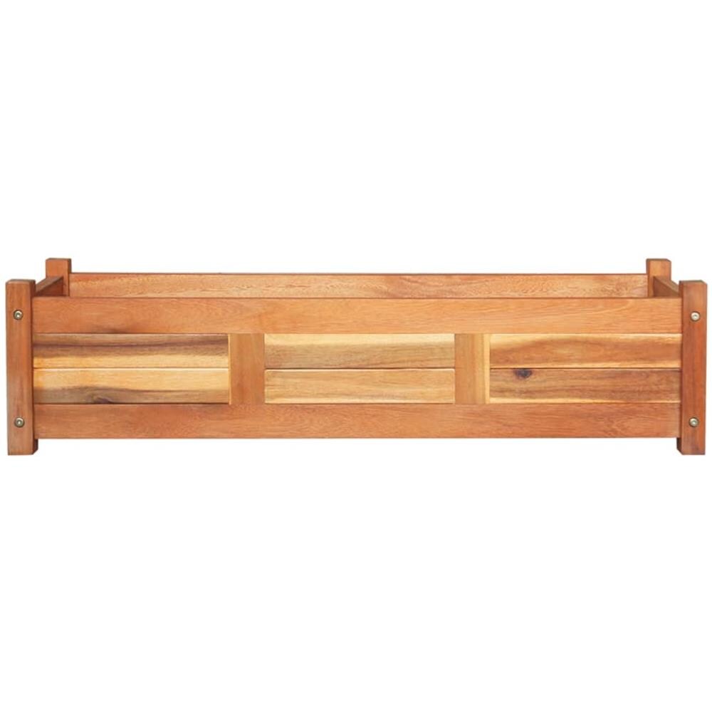 Letti Rialzati da Giardino 2 pz in Legno di Acacia 100x30x25 cm - Foto 2