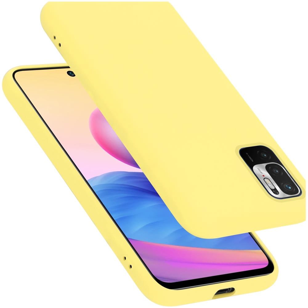 Custodia Compatibile Con Xiaomi Redmi Note 10 5g / Poco M3 Pro 5g In Liquid Giallo - Coperchio Protettivo In Silicone Tpu Flessibile - Foto 1