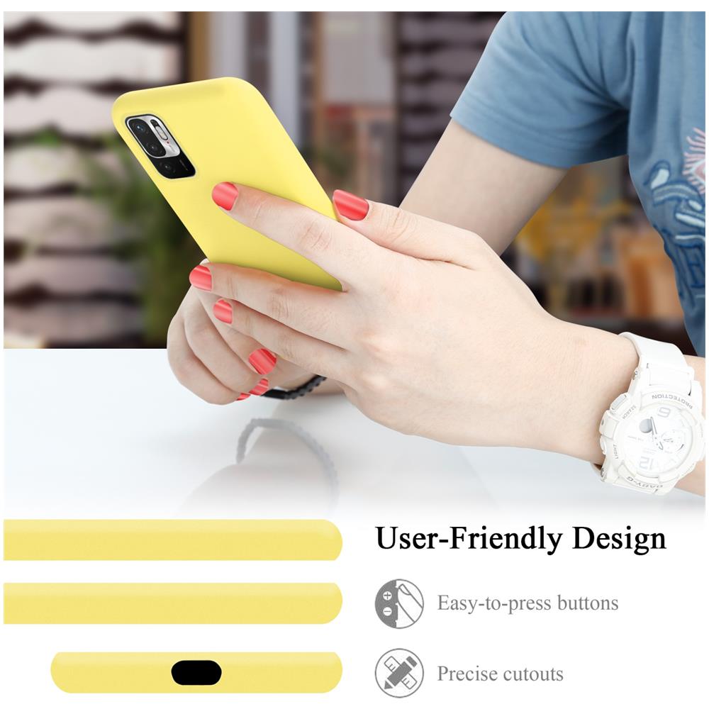 Custodia Compatibile Con Xiaomi Redmi Note 10 5g / Poco M3 Pro 5g In Liquid Giallo - Coperchio Protettivo In Silicone Tpu Flessibile - Foto 7