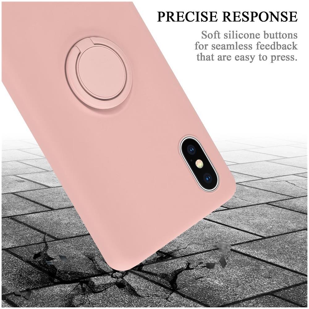 Cadorabo Custodia Compatibile Con Apple Iphone Xs Max In Liquid Rosa - Coperchio Protettivo In Silicone Tpu Flessibile Con Anello - Foto 8