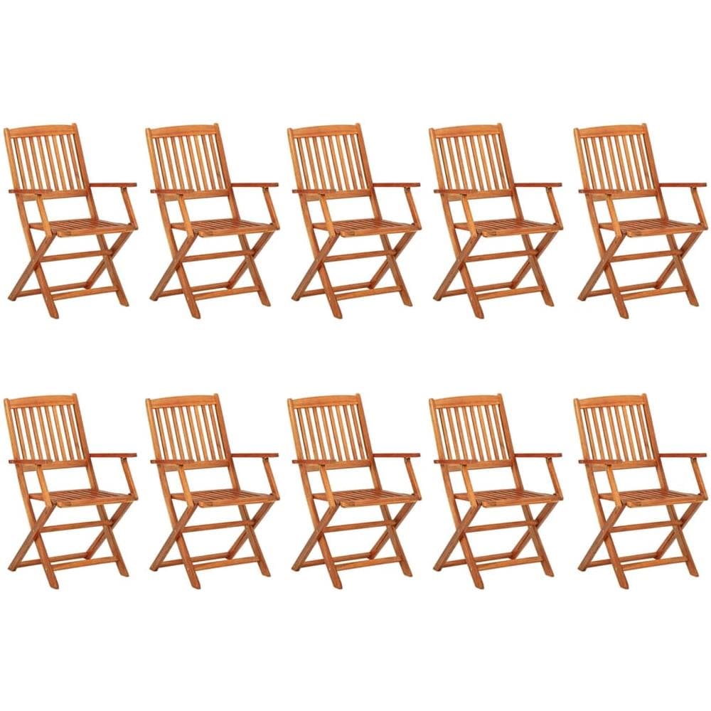 Set da Pranzo da Giardino 11 pz 220x90x75 cm Massello di Acacia - Foto 3