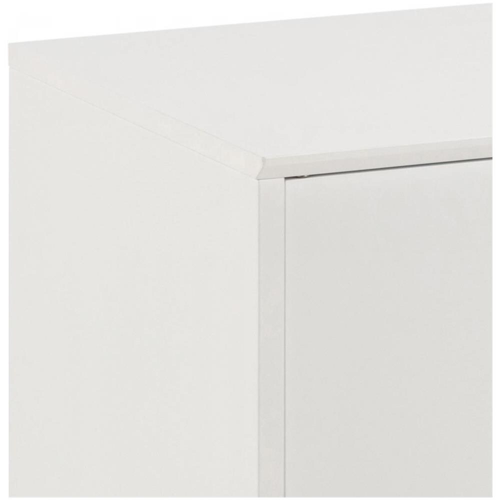 Lokka Credenza Scandinava Bianca Con Mensole E 2 Scomparti Chiusi - Foto 2