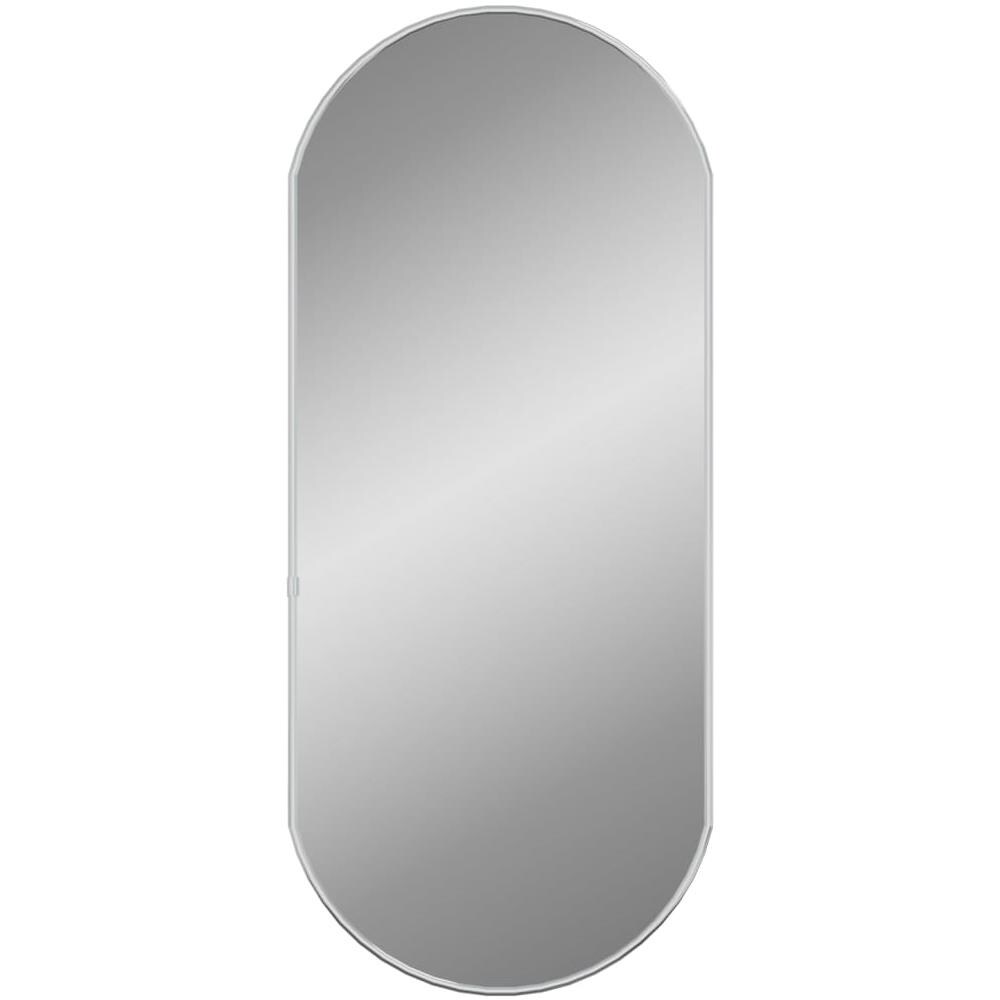 Specchio Da Parete Argento 70x30 Cm Ovale - Foto 2