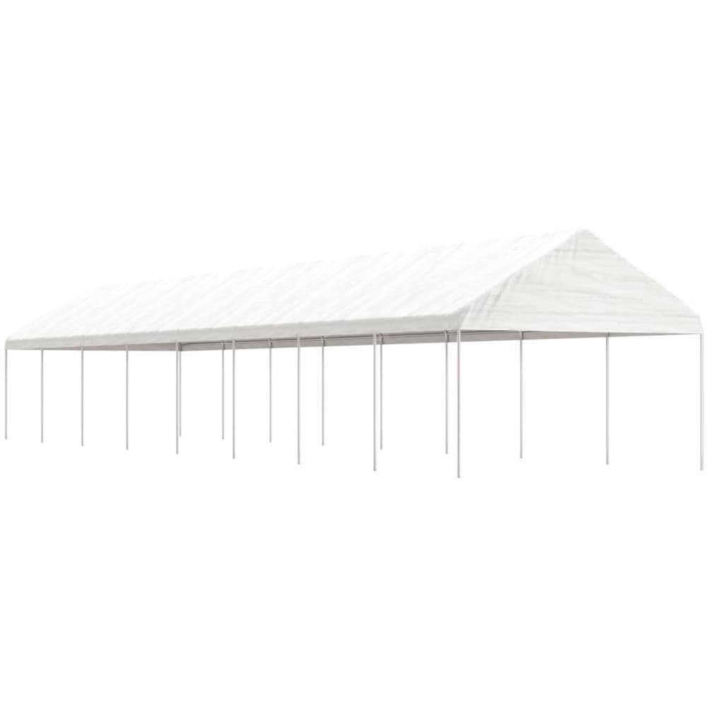 Gazebo Con Tetto Bianco 17,84x4,08x3,22 M In Polietilene - Foto 1