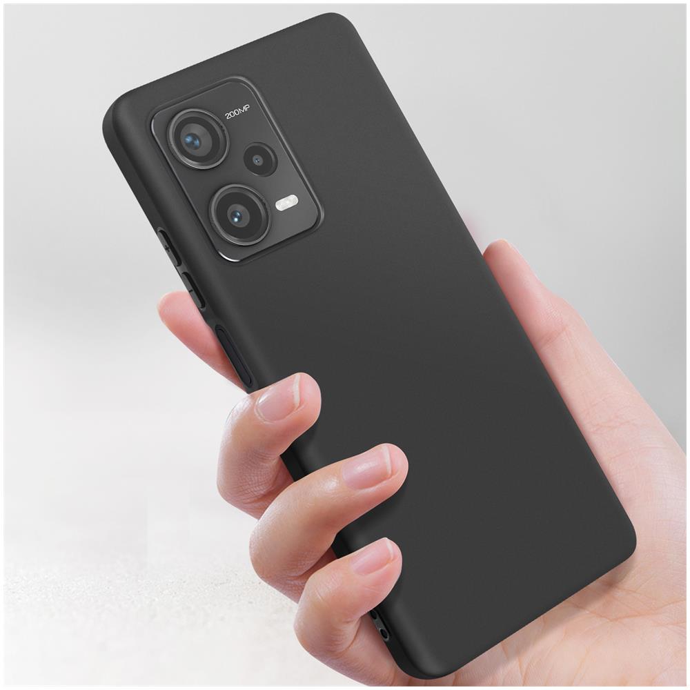 Cover Per Xiaomi Redmi Note 12 Pro Plus 5g Silicone Flessibile Leggera Nera - Foto 5