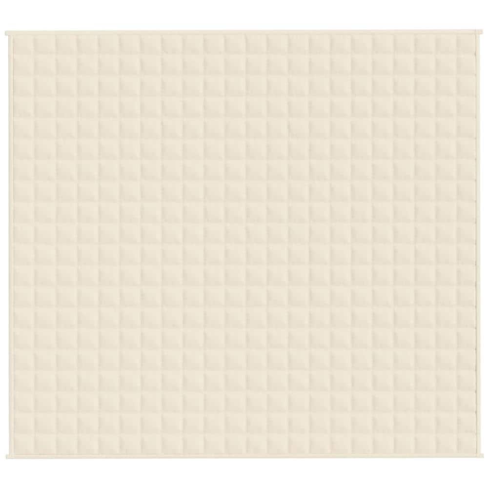 Coperta Ponderata Crema Chiaro 200x220 Cm 13 Kg Tessuto - Foto 3
