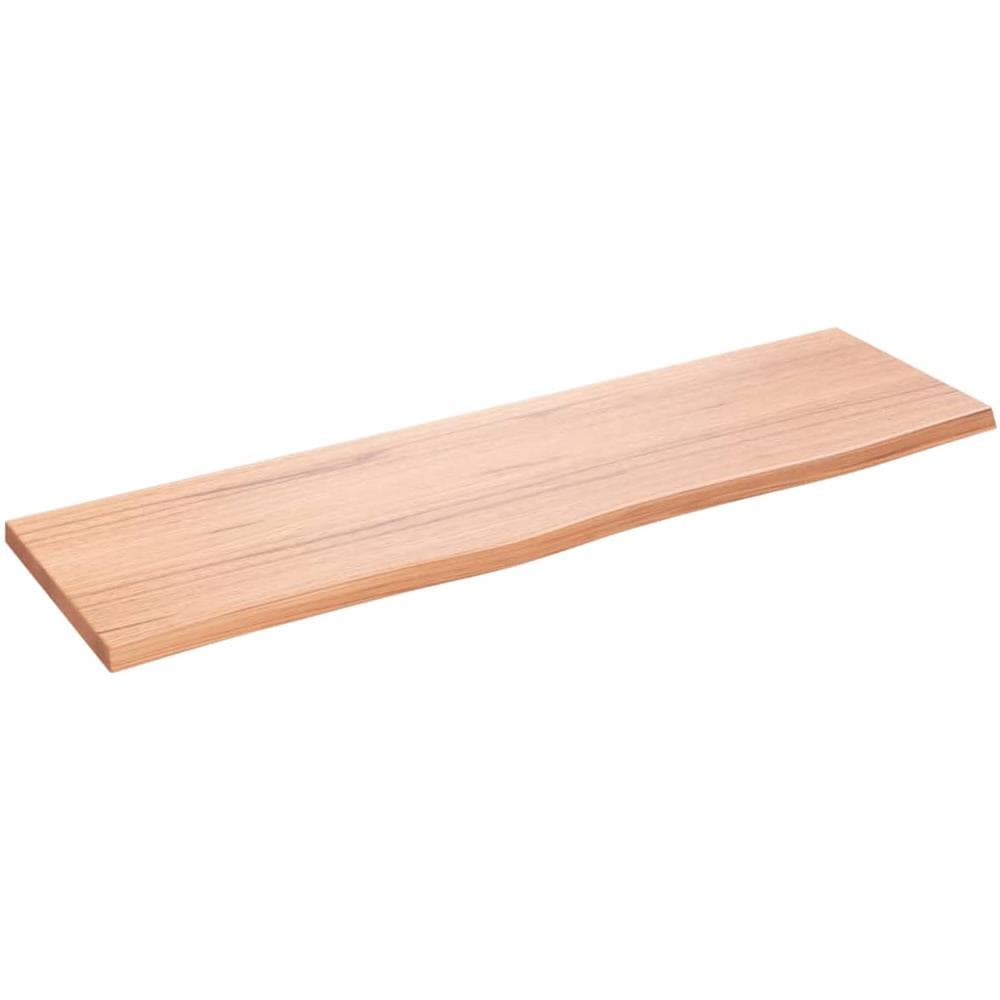 Ripiano Muro Marrone Chiaro 100x30x2cm Massello Rovere Trattato - Foto 1