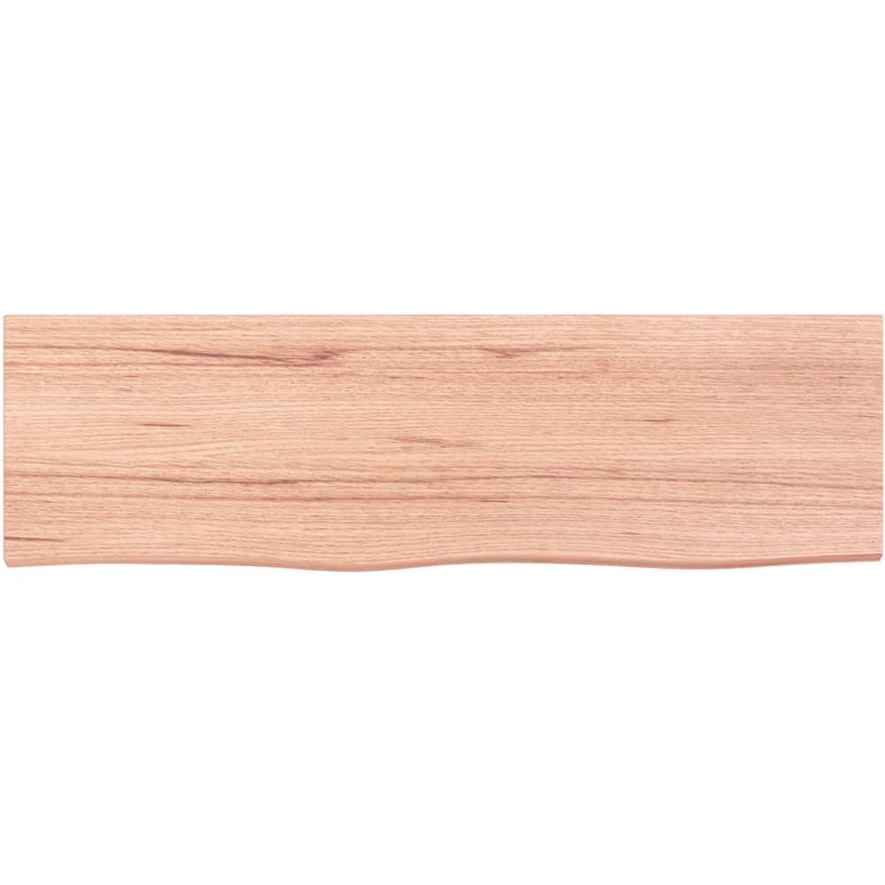 Ripiano Muro Marrone Chiaro 100x30x2cm Massello Rovere Trattato - Foto 2