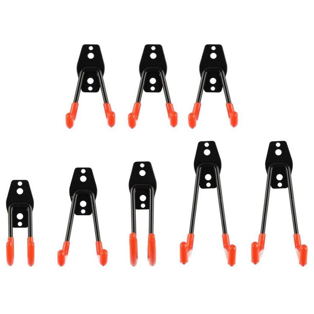 Set 8 Pezzi Ganci Professionali per Attrezzi da Garage Supporto Utensili con Viti - Foto 1