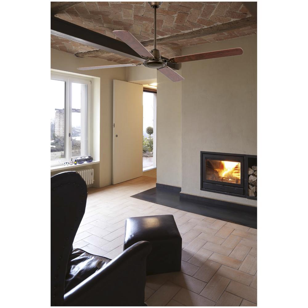 Faro Faro 33111 Mogano Mogano Rosso Ventilatore A Pale Malvinas Senza Luce - Foto 1