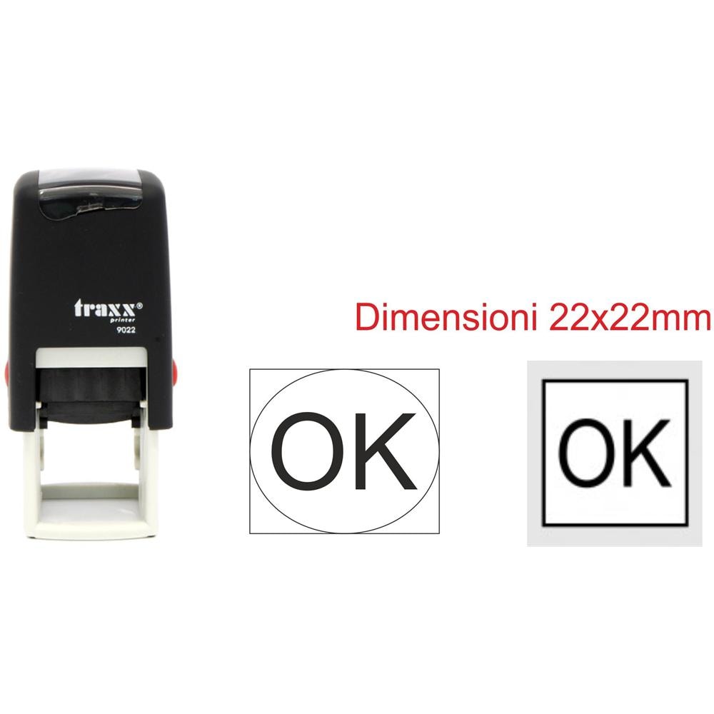 Timbro 9022 Autoinchiostrante Personalizzato Quadrato 9022 22x22mm Qualità Professionale - Foto 1