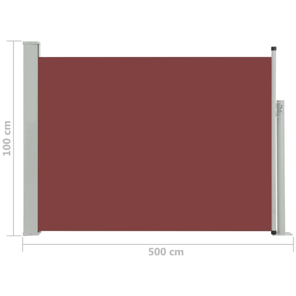 Tenda Laterale Retrattile Per Patio 100x500 Cm Marrone - Foto 14