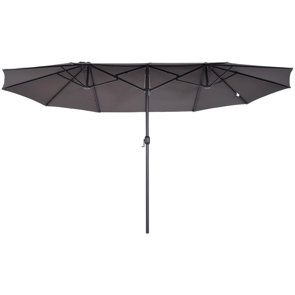 Ombrellone Doppio Da Giardino Grigio Area Coperta: 4.6m - Foto 1