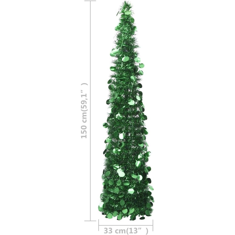 Albero di Natale Artificiale Apribile verde 150 cm PET - Foto 5