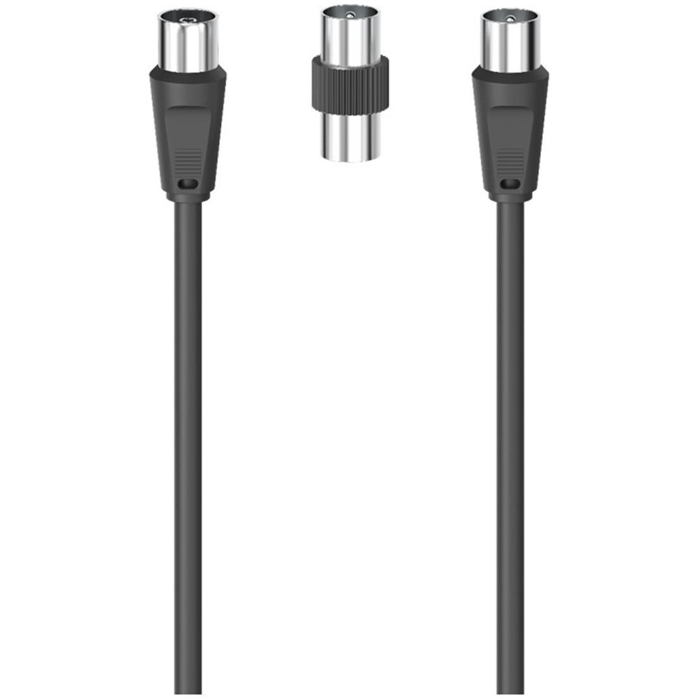 Cavo antenna M /F con adattatore M /M, 1,5 metri, 75 dB, nero - Foto 2