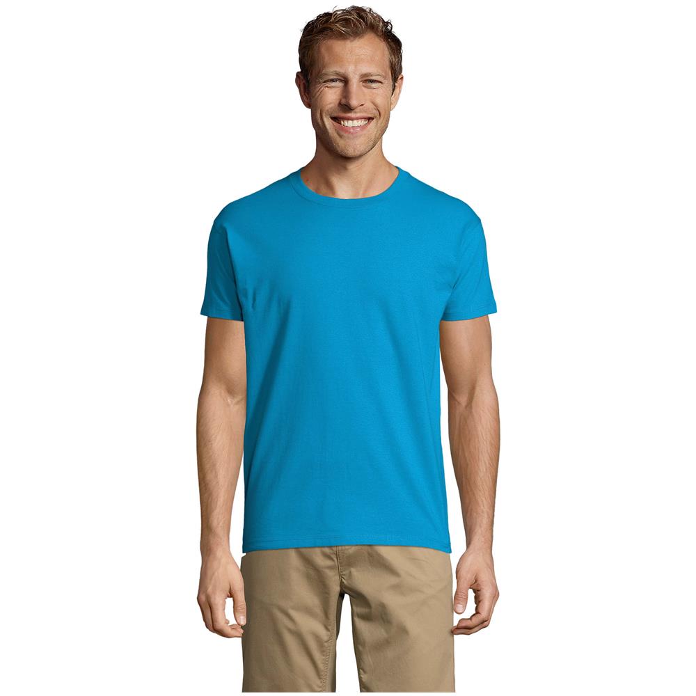 T-shirt Girocollo Da Uomo Modello Imperiale Taglia S Colore Aqua - Foto 1