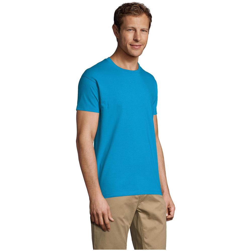 T-shirt Girocollo Da Uomo Modello Imperiale Taglia S Colore Aqua - Foto 3