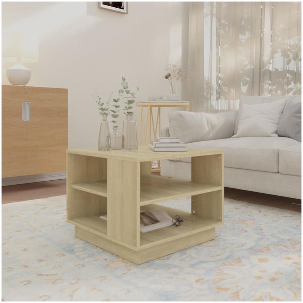 Tavolino da Salotto Rovere Sonoma 55x55x43 cm in Truciolato - Foto 3