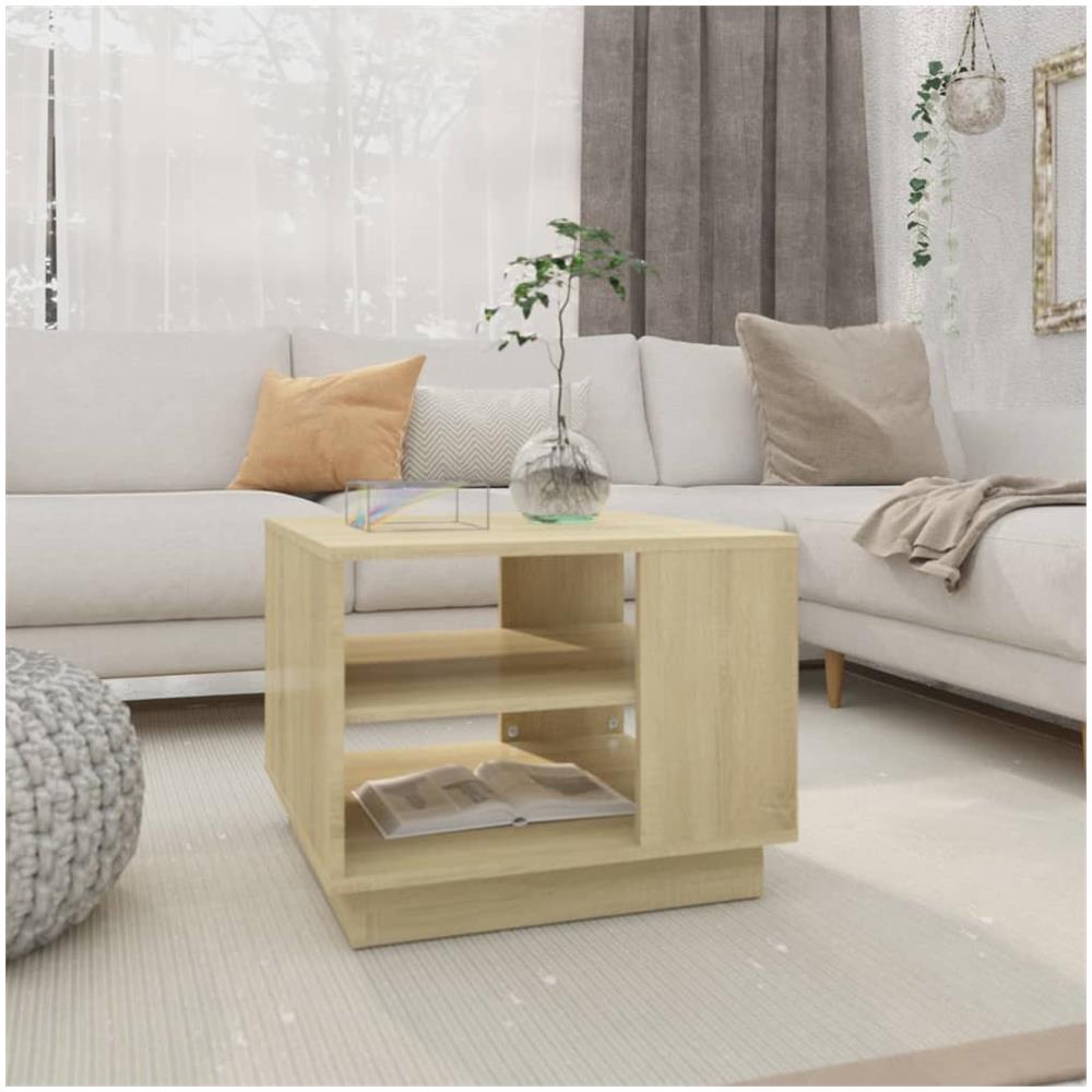 Tavolino da Salotto Rovere Sonoma 55x55x43 cm in Truciolato - Foto 1