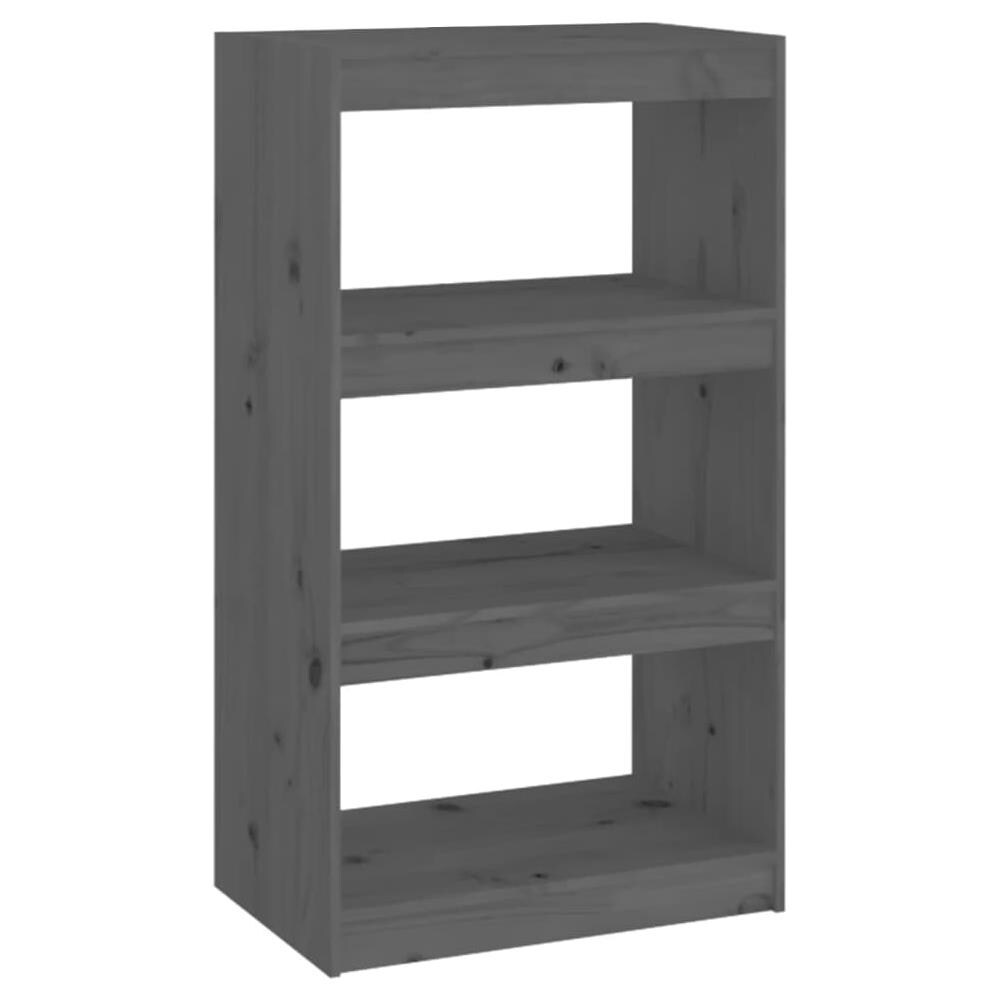 Libreria / divisorio Grigio 60x30x103,5 Cm In Massello Di Pino - Foto 2