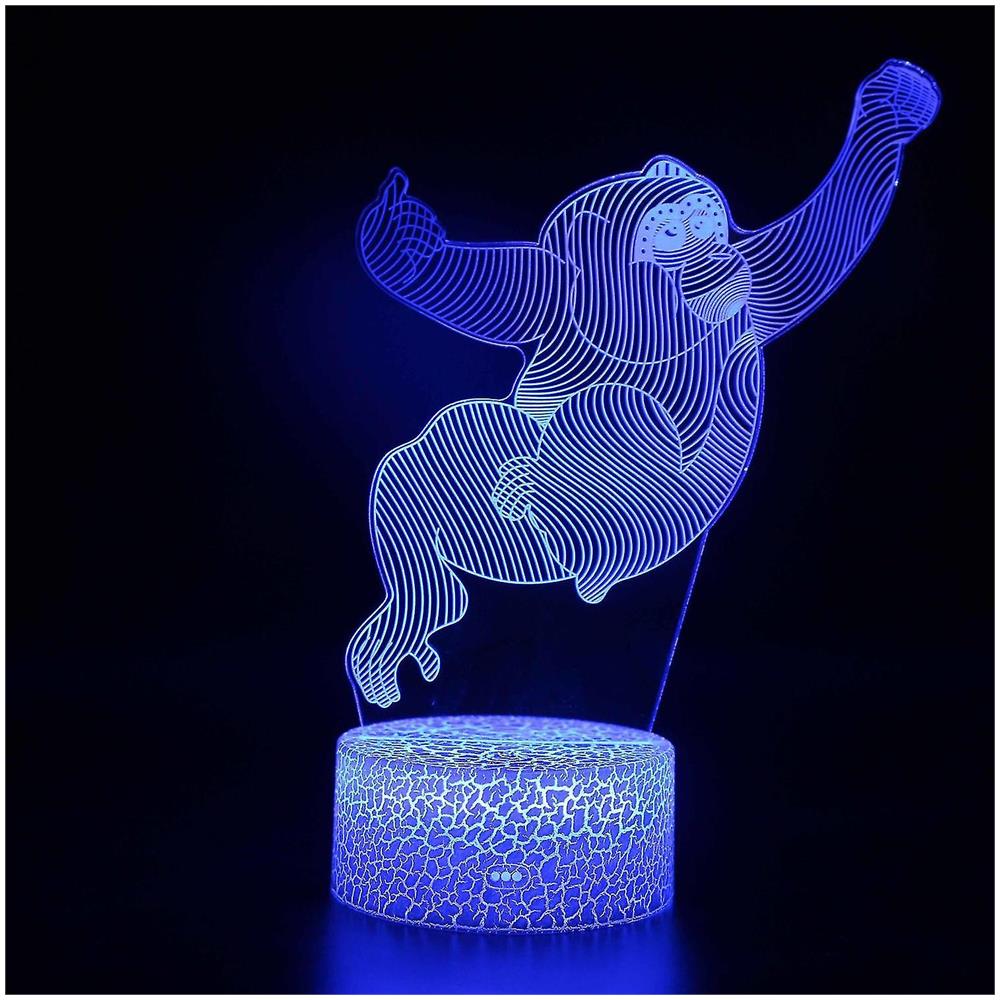 FASE Confezione da 4 luci LED notturne 3D base telecomando cavo USB 16 colori luce display stand per acrilico