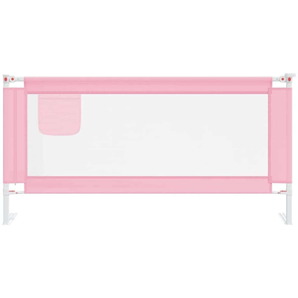 Sponda Letto di Sicurezza per Bambini Rosa 180x25 cm Tessuto - Foto 3