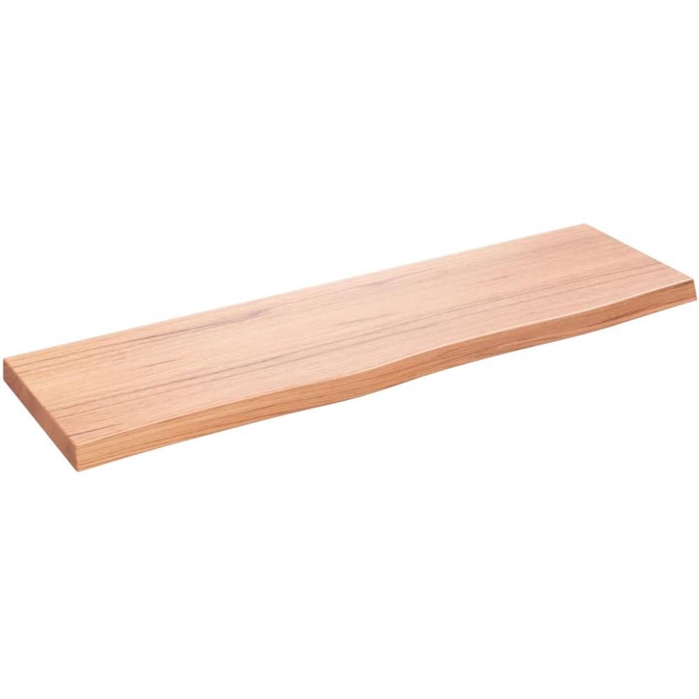 Ripiano Muro Marrone 100x30x (2-4) cm Massello Rovere Trattato - Foto 1