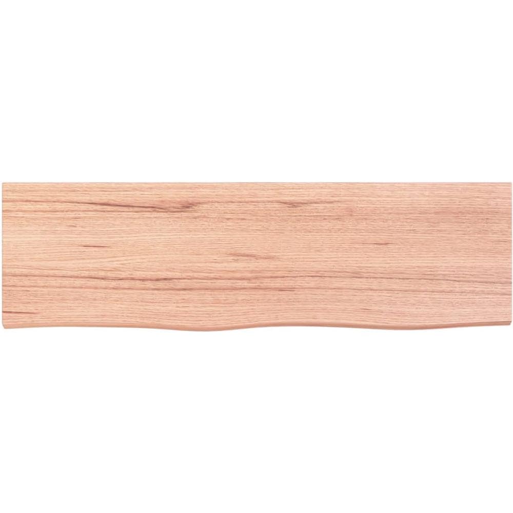 Ripiano Muro Marrone 100x30x (2-4) cm Massello Rovere Trattato - Foto 2
