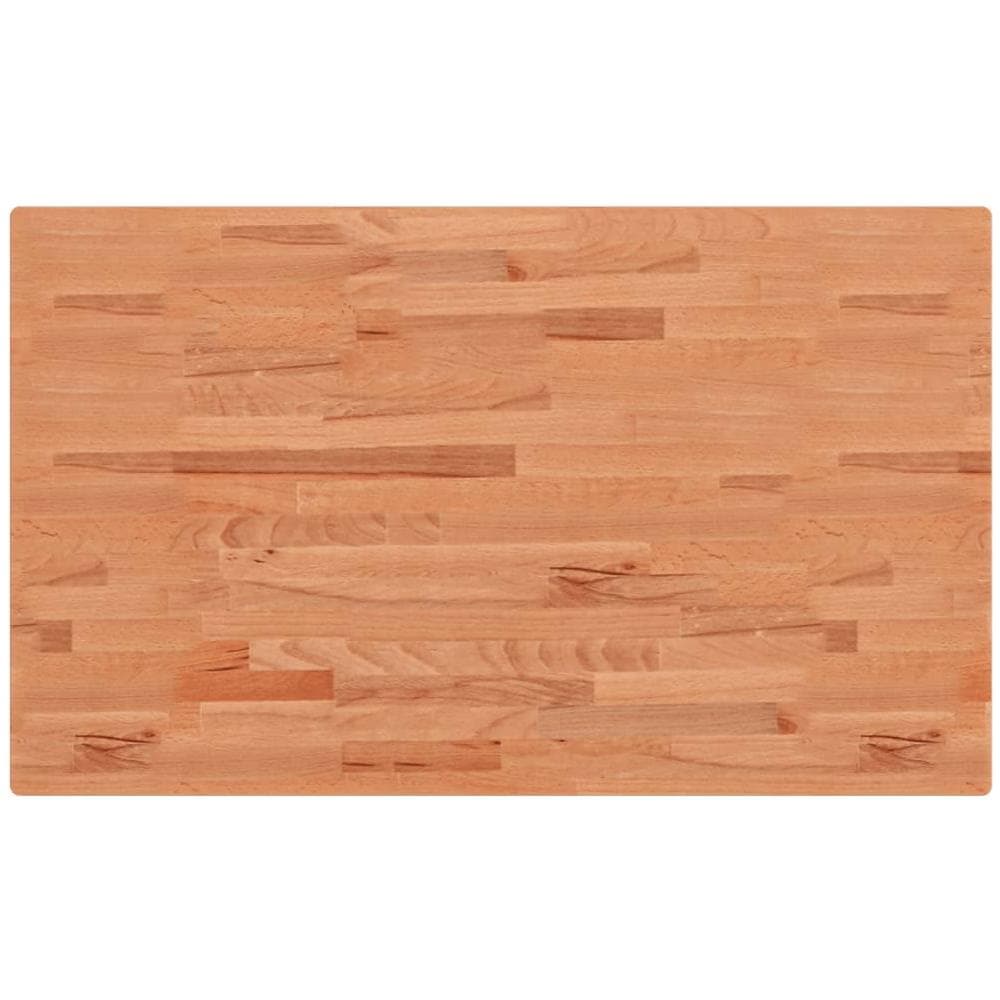 Piano Tavolo 100x60x1,5cm Rettangolare Legno Massello Faggio - Foto 2