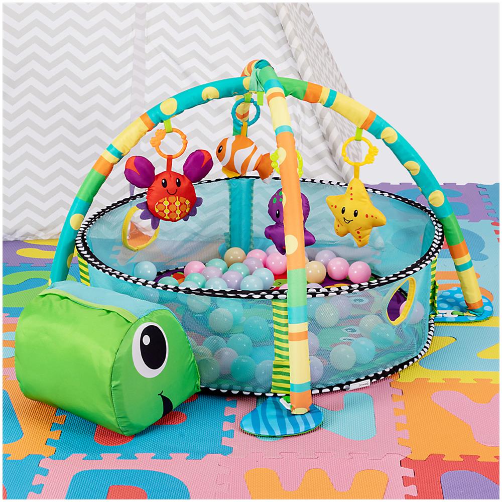 DOTBUY Tappeto Strisciante Lavabile Morbido Storage Cesto, Tondo Antiscivolo Bambino Gioca a Mat Cotone Bambini Game Pad della Scuola Materna Soggiorno Camera da Letto (150CM,Animale