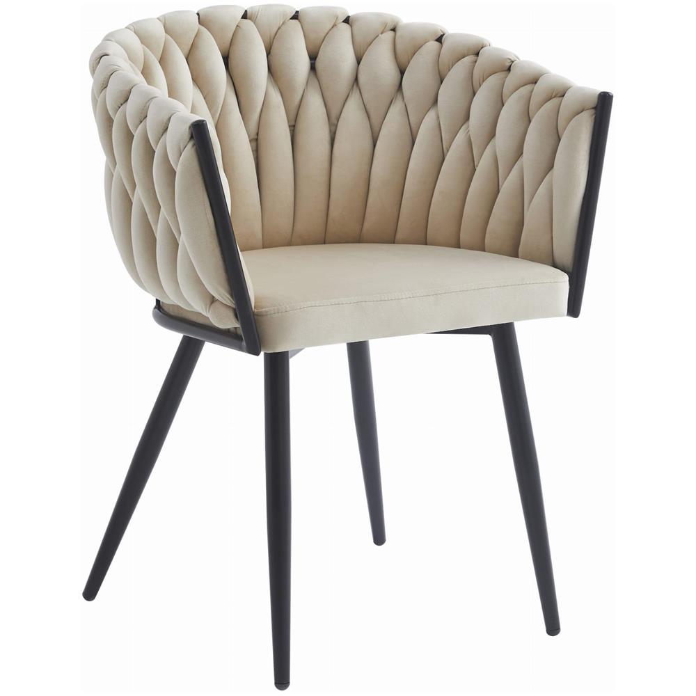 MAYAN CHAIR Beige Velvet Gambe Nere x2 - Foto 2