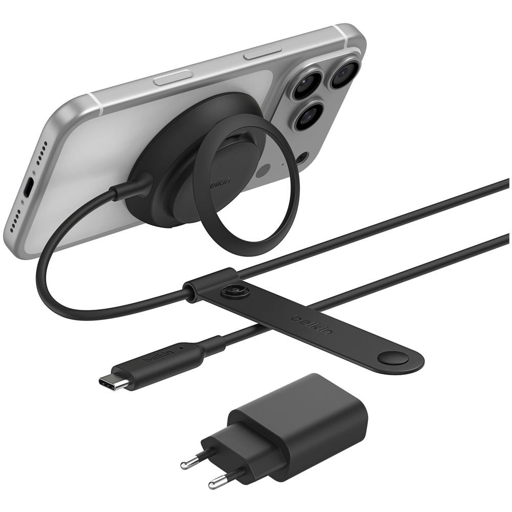 Tappetino Di Ricarica UltraCharge Qi2 da 25 W Con Adattatore Di Alimentazione, Nero, WIA014kqBK - Foto 1