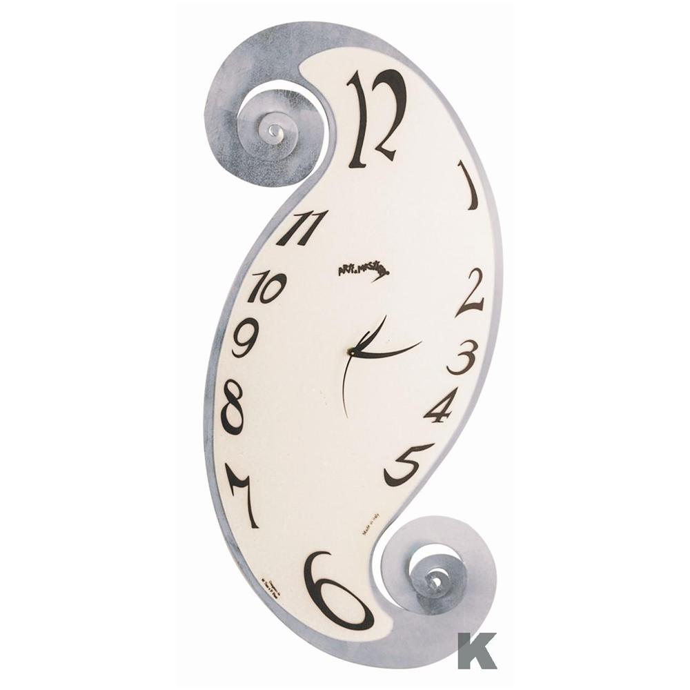 ARTI & MESTIERI Orologio Da Parete Con Fiori E Farfalle – Design Italiano In Metallo – Ø 45 Cm