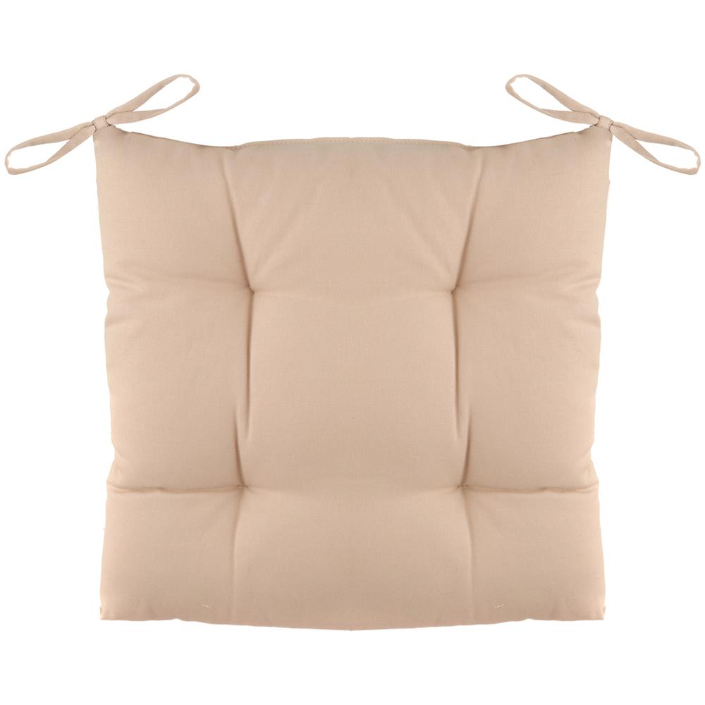 RB s.r.l. Cuscino Sedia Beige In Poliestere E Cotone, Da 40x40 Cm Beige RB s.r.l. Cuscino Sedia Beige In Poliestere E Cotone, Da 40x40 Cm Beige