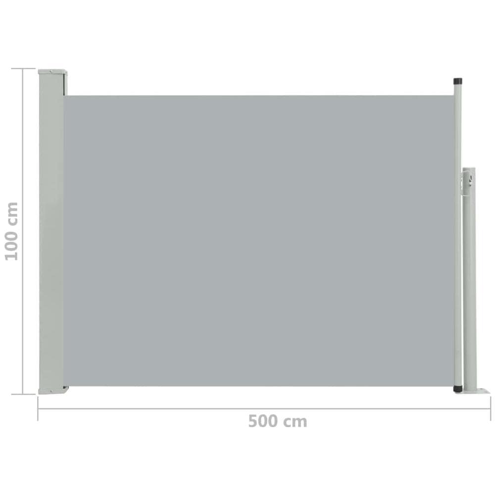 Tenda Laterale Retrattile Per Patio 100x500 Cm Grigio - Foto 14