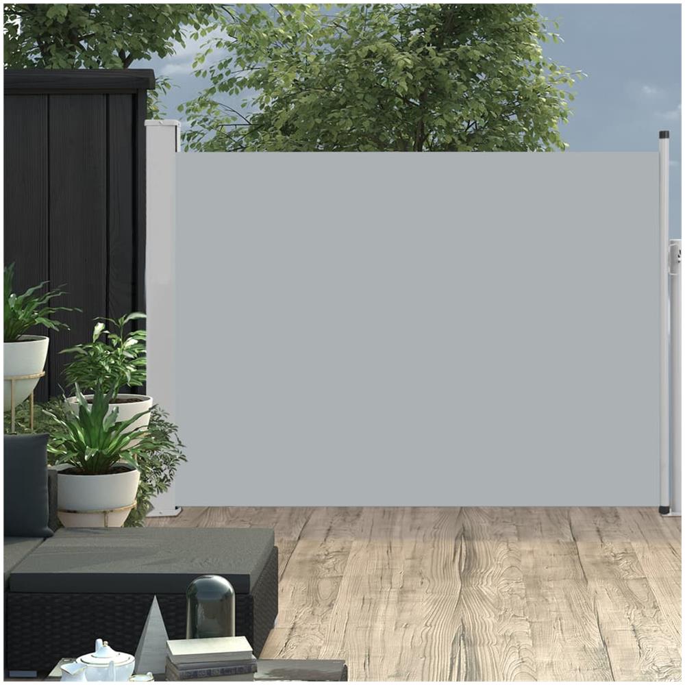 Tenda Laterale Retrattile Per Patio 100x500 Cm Grigio - Foto 1