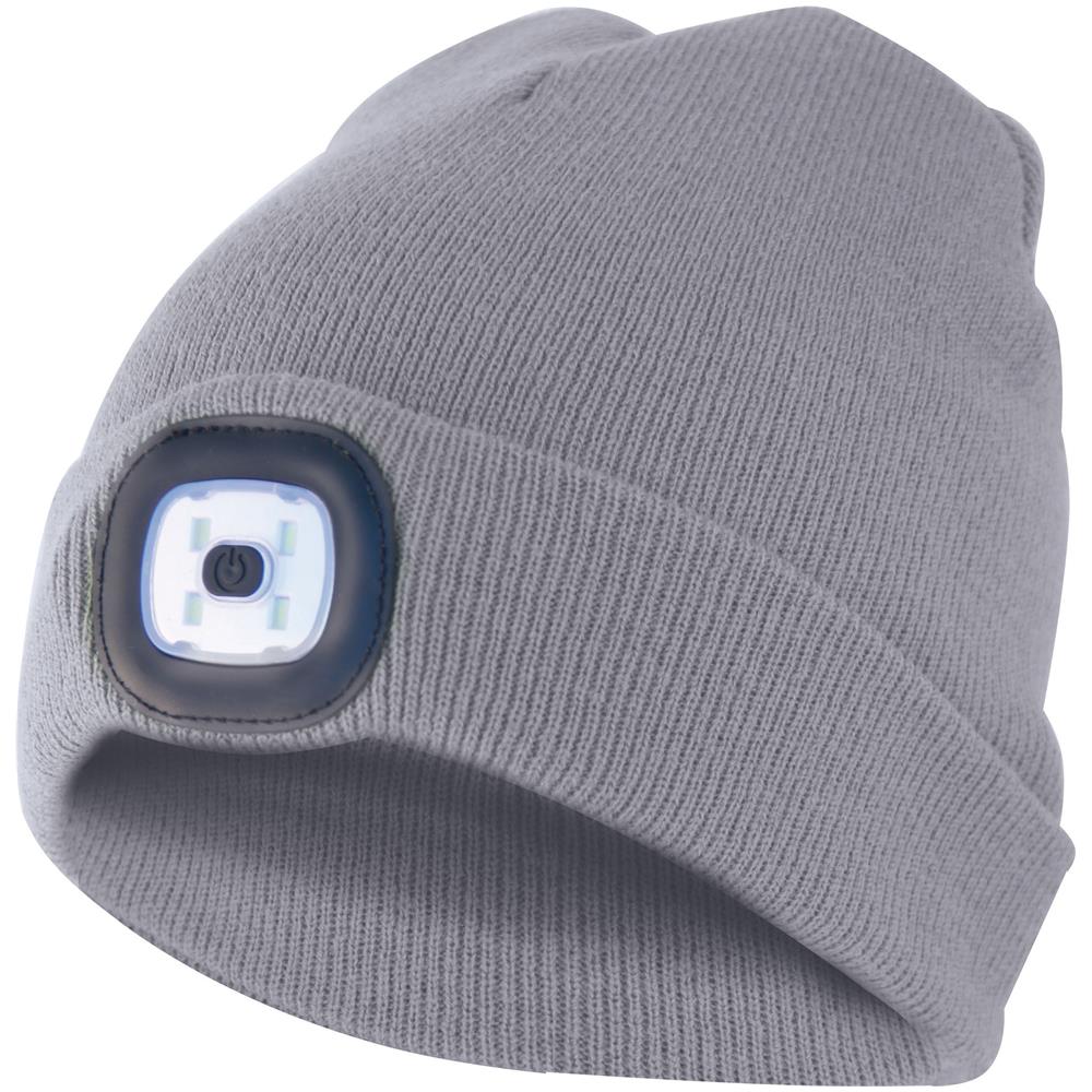 Capellino Con Luce Frontale Torcia Led Ricaricabile Grigio Chiaro - Foto 2