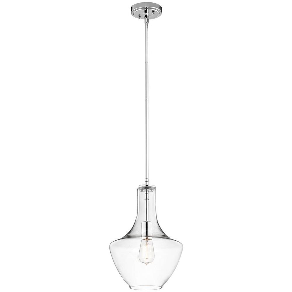 Lampadario A Sospensione A 1 Luce Piccola Cupola Cromo, E27 - Foto 1