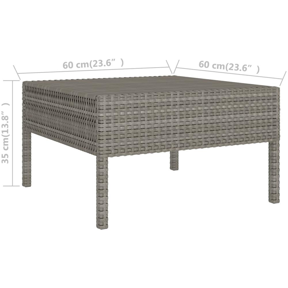 Set Divani Da Giardino 6 Pz Con Cuscini In Polyrattan Grigio - Foto 8