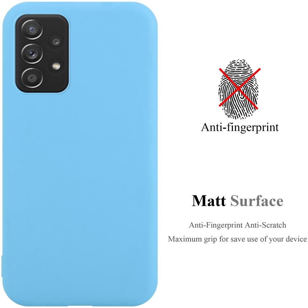 Custodia Compatibile Con Samsung Galaxy A52 (4g / 5g) / A52s In Candy Blu - Coperchio Protettivo In Silicone Tpu Flessibile - Foto 2