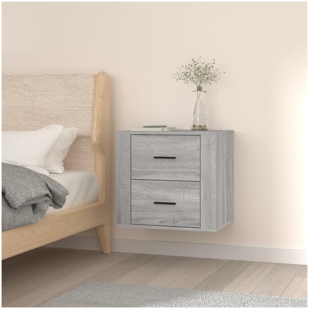 Comodino A Muro Grigio Sonoma 50x36x47 Cm - Foto 1