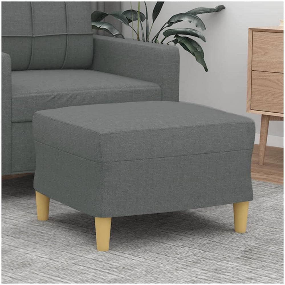 Poggiapiedi Grigio Scuro 60x50x41 Cm In Tessuto - Foto 1