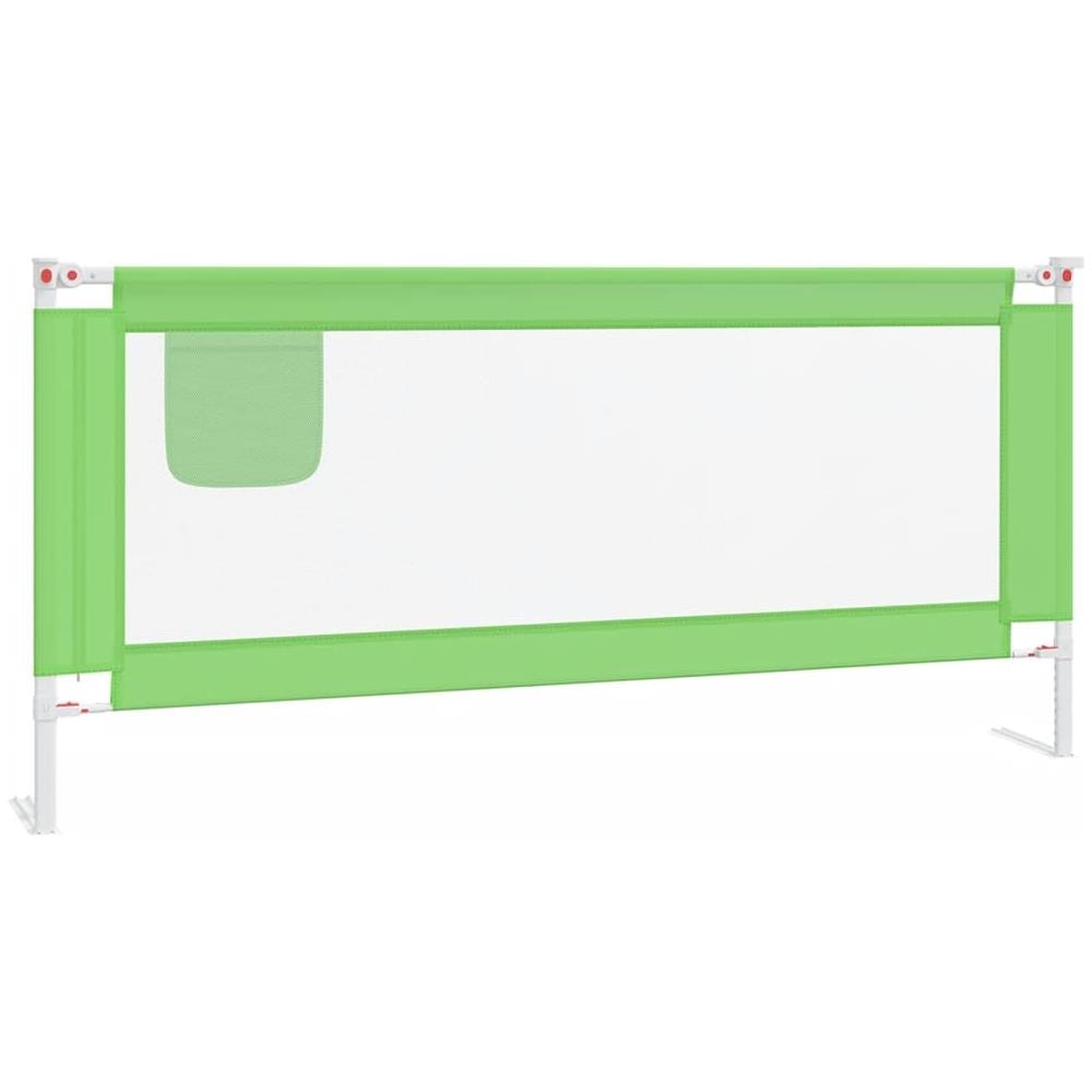 Sponda Letto di Sicurezza per Bambini Verde 200x25cm in Tessuto - Foto 2