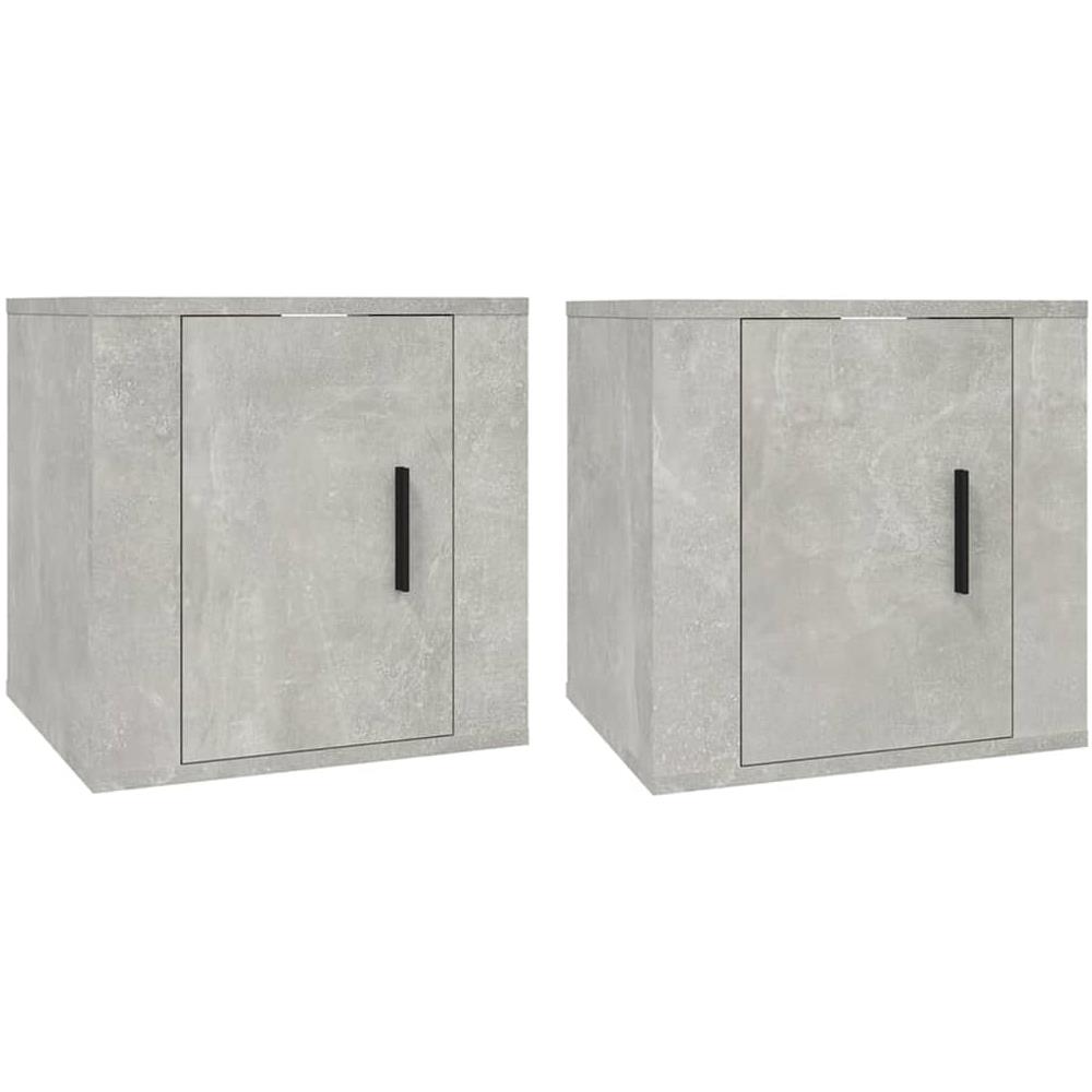 Mobili Porta Tv A Parete 2 Pz Grigio Cemento 40x34,5x40 Cm - Foto 2