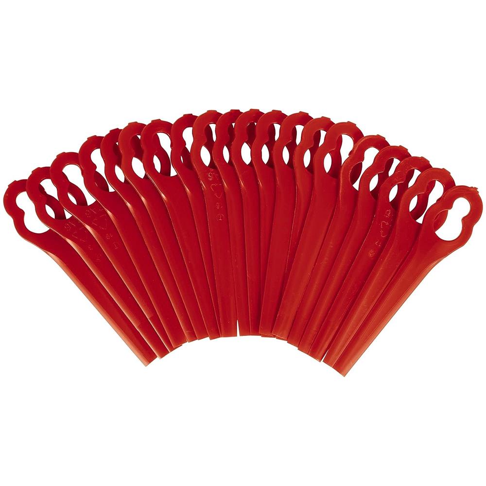 Confezione Da 20 Lame Di Ricambio In Plastica Per Tosaerba A Batteria Gardena Rosso Gardena Bg-ct 18 Li /rg-ct 18/1 Li /ge-ct 18 Li. - Foto 1